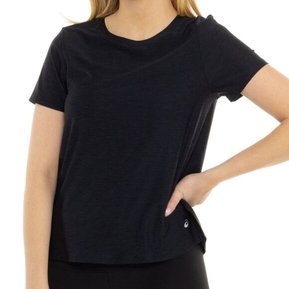 ASICS XS-XLβBlack Laser Perforated Short Sleeve Run Workout Tee - Picture 3 of 13